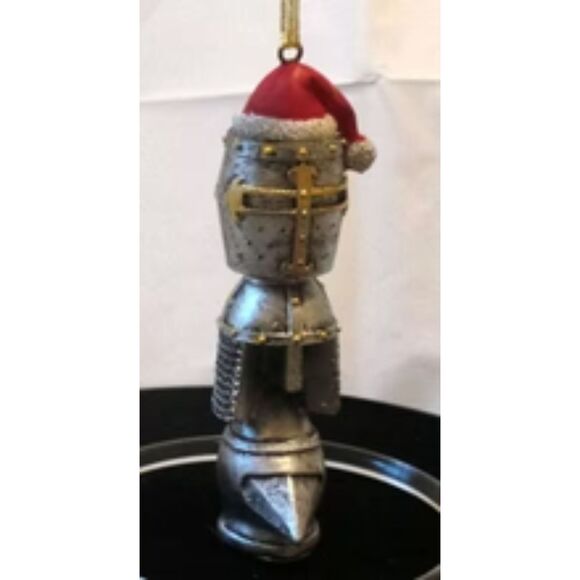 Medieval Helms Totem Holiday Ornament 1½"Wx2"Dx5"H - Picture 2 of 5